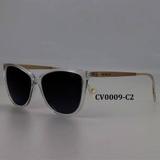 Óculos Solar Carmen Vitti Modelo CV0009 C2 Branco Acetato Lente Polarizado Medidas 55-16-140