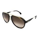 Óculos Solar CARRERA Modelo 132/S 2IK 57HA Tartaruga Acetato Haste Metal Medidas 56-19-145