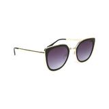 Óculos Solar Feminino Atitude Modelo AT5411 A01 Preto Dourado Haste Metal Medidas 54-23-147