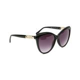Oculos solar feminino bulget bg9114 a01 preto brilho medidas 57-17-140