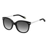 Óculos Solar Feminino Fossil Modelo FOS 2035/S PBC/F8 Preto Lente Cinza Medidas 51-20-135