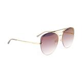 Óculos Solar Feminino Hickmann Modelo HI3076 04B Metal Medidas 58-17-145
