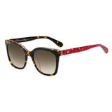 Óculos Solar Feminino Kate Spade Modelo KIYA/S 2VM 53HA Tartaruga Haste Vermelho