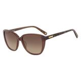Óculos solar feminino nine west modelo nw625s 210 marrom haste demi medidas 58-16-135