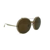 Óculos Solar Hickmann Eyewear Modelo HIC3010B 04A Oval Dourado Medidas 140-145