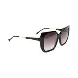 Óculos Solar Hickmann Modelo HI9085 A01 Preto Brilho Quadrado Medidas 57-17-143