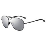 Óculos Solar Masculino BOSS 1032/F/S 807 62T4 Aviador Preto Metal L Cinza Medidas 62-15-145 - Hugo boss