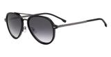 Óculos solar masculino boss 1055/s 807 569o aviador preto l cinza medidas 56-18-145