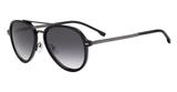 Óculos solar masculino boss 1055/s 807 569o aviador preto l cinza medidas 56-18-145