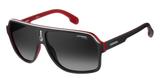 Óculos solar masculino carrera 1001/s blx 929o preto vermelho medidas 62-11-140