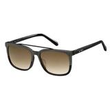 Óculos Solar Masculino Fossil FOS 2090/S 807 55HA Preto Lente Marrom Medidas 55-17-145