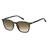 Óculos Solar Masculino Fossil FOS 3091/S 6AK 53HA Acetato Verde Haste Preto Medidas 53-19-145