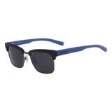 Óculos solar masculino nautica modelo n6232s 001 preto haste azul acetato lente polarizado medidas 53-19-140