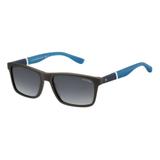 Óculos Solar Masculino Tommy Hilfiger TH 1405/S T9T 56HD Preto Haste Azul Medidas 56-18-145