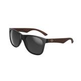 Óculos Solar Merodach Modelo MEGCLASSIC 0001 Preto Fosco Haste Mogno Material Poliamida