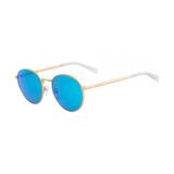 Óculos solar nautica modelo n4635sp 712 formato oval dourado lente azul polarizado medidas 53-19-145