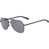Óculos solar nautica modelo n4636sp 005 preto aviador metal lente cinza polarizado medidas 60-13-145