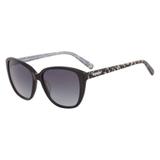 Óculos solar nine west modelo nw625s 001 preto brilho haste demi medidas 58-16-135