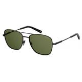 Óculos Solar Polaroid Modelo PLD 2068/S/X 807 58UC Metal Preto Lente Polarizado Tamanho 58