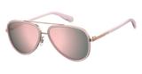 Óculos solar polaroid pld 2073/s 35j/0j aviador rosa l rosa medidas 57-15-145