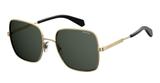 Óculos solar polaroid pld 6060/s 2f7/m9 quadrado dourado l verde polarizado medidas 57-19-140