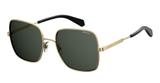 Óculos solar polaroid pld 6060/s 2f7/m9 quadrado dourado l verde polarizado medidas 57-19-140