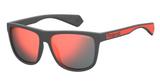 Óculos solar polaroid pld 6062/s 268/oz cinza lente vermelho polarizado medidas 57-16-140