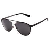 Óculos Solar Polo Ralph Lauren PH3123 936587 Preto Metal Lente Cinza Tam 60-16-145