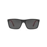 Óculos Solar Polo Ralph Lauren PH4133 500187 Preto Haste Vermelho Acetato Medidas 59-17-145