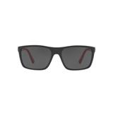Óculos Solar Polo Ralph Lauren PH4133 500187 Preto Haste Vermelho Acetato Medidas 59-17-145