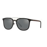 Óculos Solar Polo Ralph Lauren PH4144 52846G Preto GunMetal L Espelhado Metal Medidas 53-20-145