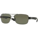 Óculos Solar Ray-Ban Modelo RB3522 004/9A64 Gunmetal Lente Polarizado Retangular Medidas 64-17-152 - Ray ban