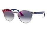 Óculos Solar Ray Ban Modelo RB4380-N Transparente Azul