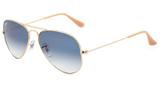 Óculos solar ray-ban rb3025l 001/3f aviador dourado l azul degrade tamanho 55 - Ray ban