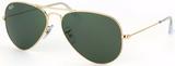 Óculos solar ray-ban rb3025l l0205 aviador dourado metal l verde tamanho 58 - Ray ban