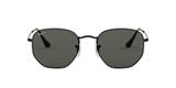 Óculos solar ray-ban rb3548nl 002/58 hexagonal preto metal tamanho 54 - Ray ban