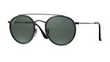 Óculos Solar Ray-Ban RB3647 002/58 Preto Round Double Bridge Tam 51 - Ray ban