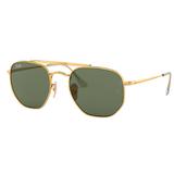 Óculos solar ray-ban rb3648l 001/54 marshal dourado metal l verde tam 54-145 - Ray ban