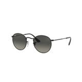 Óculos Solar Ray-Ban ROUND METAL RB3447NL 002/71 Preto Lente Cinza Verde Tam 53 - Ray ban