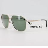 Óculos Solar Romano Modelo RO1037 C1 Dourado Aviador Lente Verde Polarizado Medidas 57-13-140