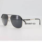 Óculos Solar Romano Modelo RO1037 C3 Preto Aviador Lente Preto Polarizado Medidas 57-13-140