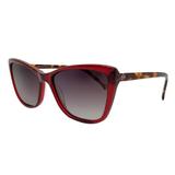 Óculos Solar Sabrina Sato Modelo SS366 C3 Acetato Vermelho Lente Polarizada Medidas 55-17-142