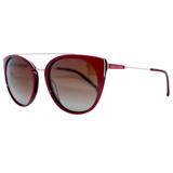 Óculos Solar Sabrina Sato Modelo SS412 - C3 - Vermelho Acetato Lente Polarizado Medidas 56-21-145