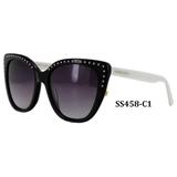 Óculos Solar Sabrina Sato Modelo SS458 C1 Preto Branco Acetato L Polarizado Medidas 54-17-140