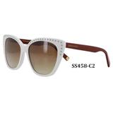 Óculos Solar Sabrina Sato Modelo SS458 C2 Branco Vermelho Acetato L Polarizado Medidas 54-17-140