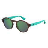 Óculos Solar Unissex Havaianas Modelo Caraiva Modelo 7J5 51Z9 Formato Redondo Lente Verde Medidas 51-22-145
