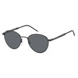 Óculos Solar Unissex Tommy Hilfiger Modelo TH 1654/S 003 Preto Metal Medidas 52-20-145