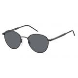 Óculos Solar Unissex Tommy Hilfiger Modelo TH 1654/S 003 Preto Metal Medidas 52-20-145