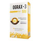 Ograx-3 500 Ômega 3 cápsulas para cães e gatos 15 g - Avert