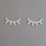 Olhos Sonolentos Cílios para Decoração MDF Branco - Mais que baby